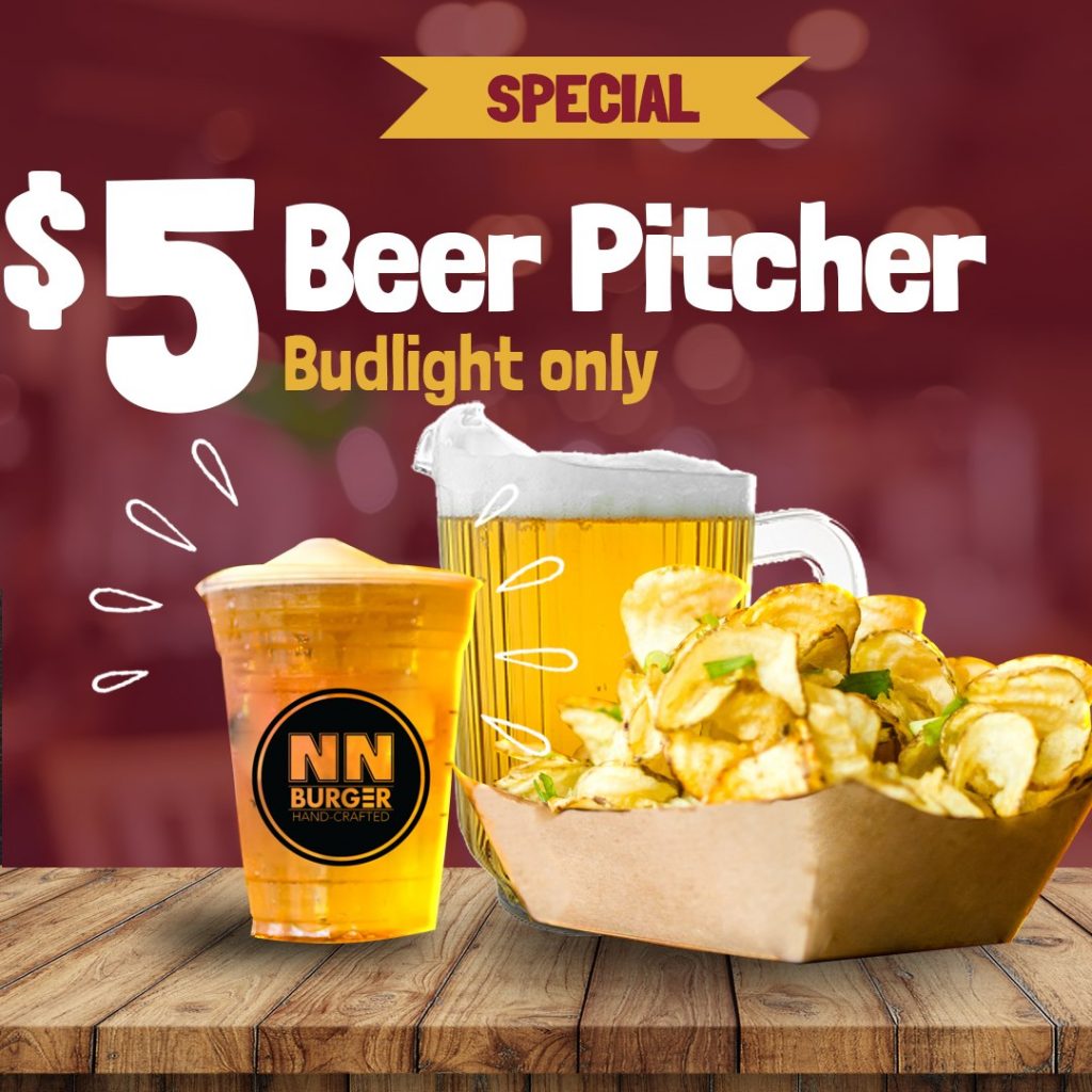 $5 Dollar Beer Pitchers at NN Burger®